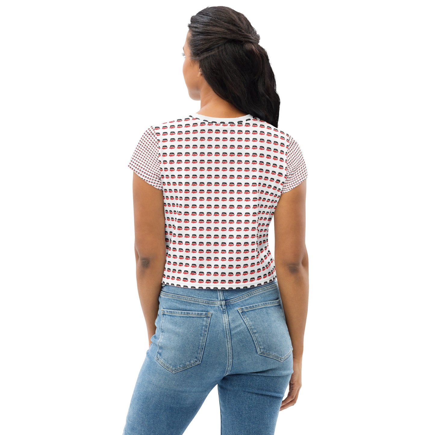 The Flag All-Over Print Crop Tee