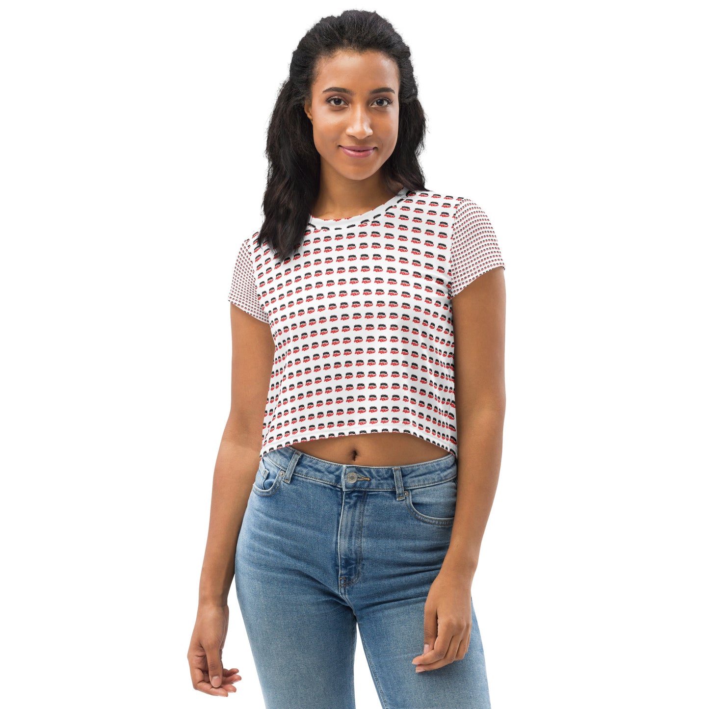 The Flag All-Over Print Crop Tee