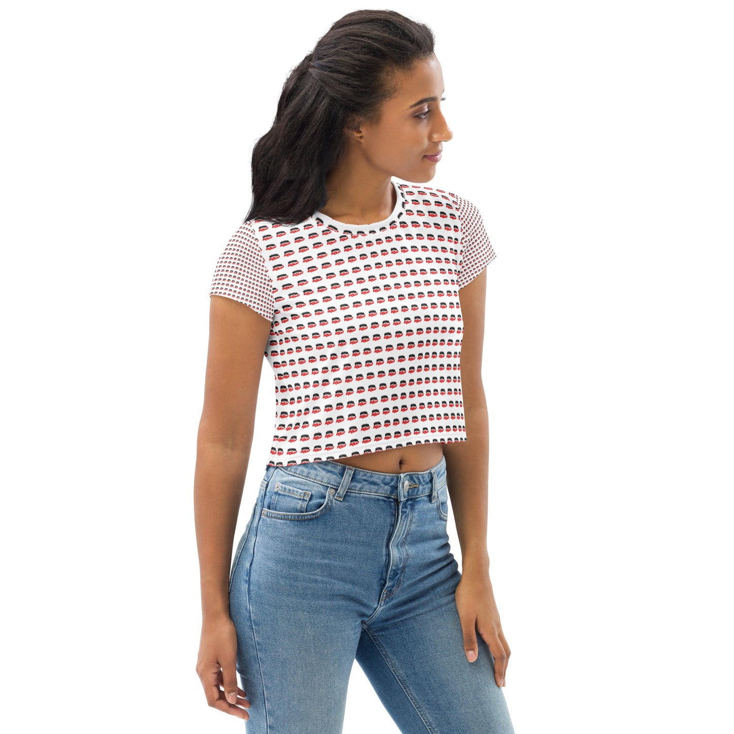 The Flag All-Over Print Crop Tee